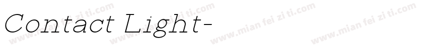 Contact Light字体转换